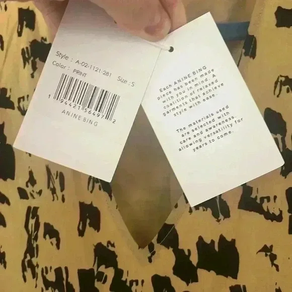 NWT Anine Bing Painterly Leo Dress in Size S (Runs Large) - Picture 9 of 11